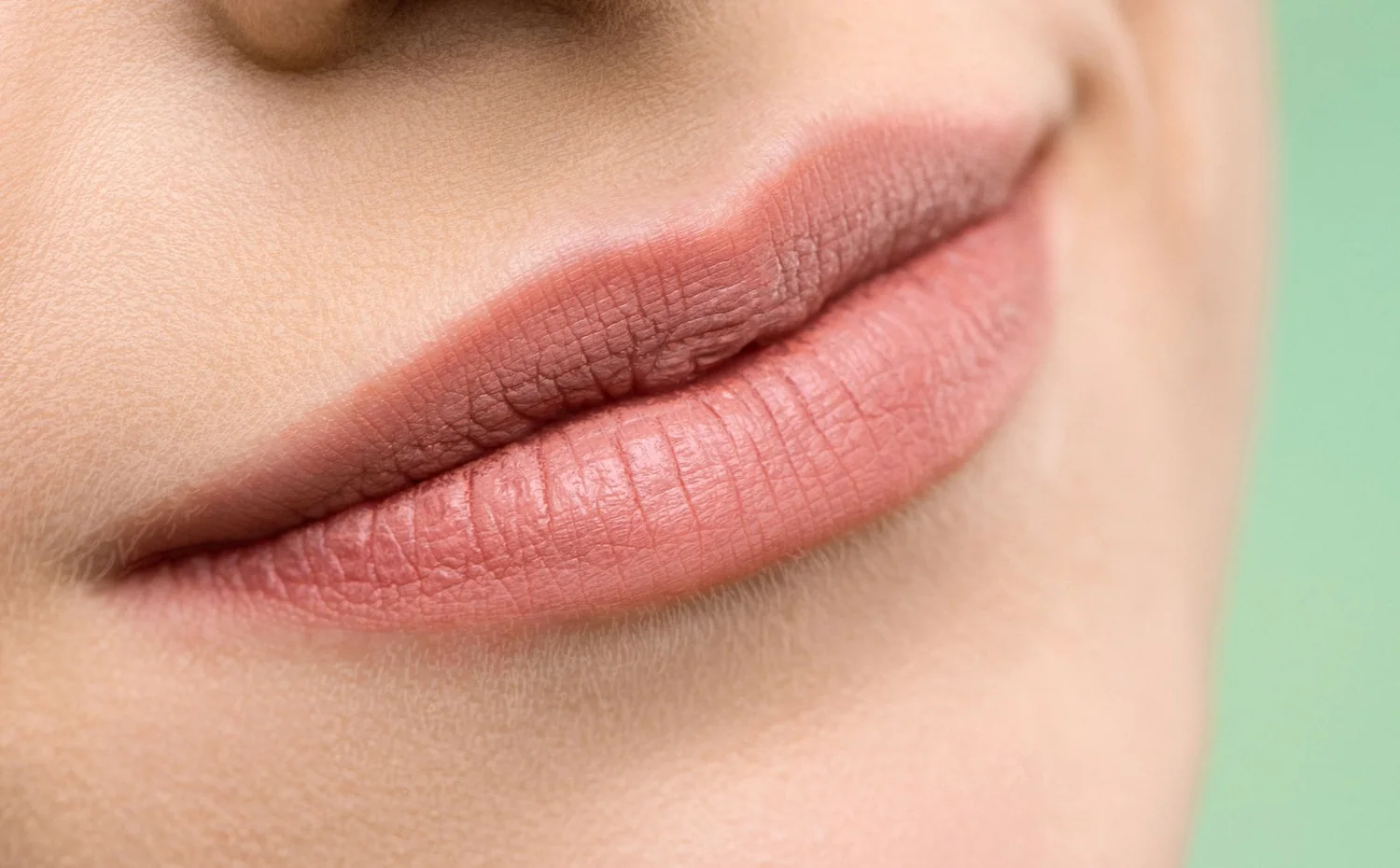Illustrative close-up showing natural upper-lip proportion
